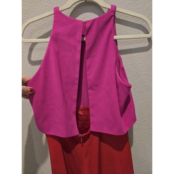 Jill Stuart Women's Colorblock Maxi Dress Size 8 One-Shoulder - Picture 6 of 9